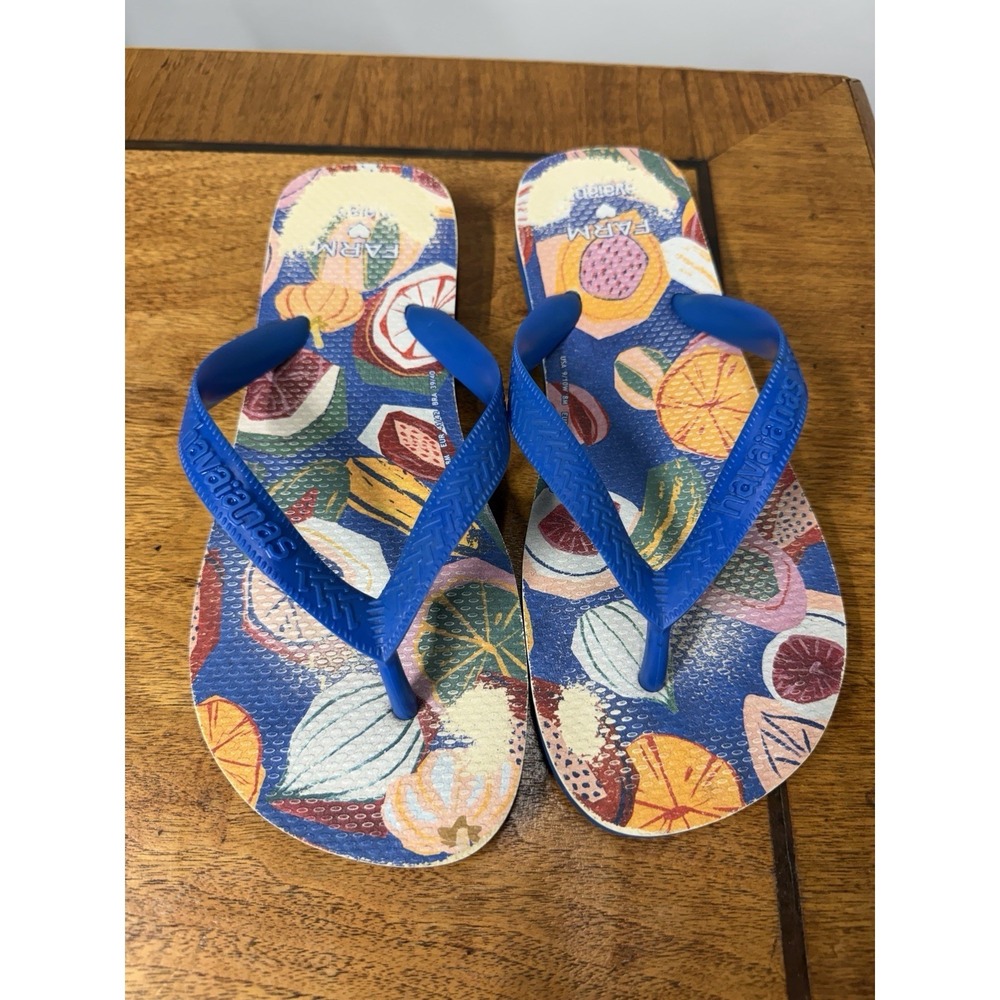Havaianas x Farm Rio "Salada de Frutas" 9/10 flip-flops Tropical Beach Summer